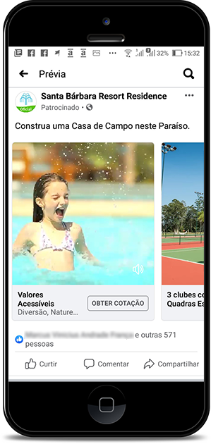 Anúncio Facebook Ads Carrossel